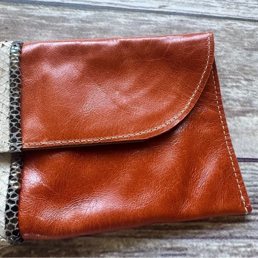 Maya Moon Leather Clutch Bag